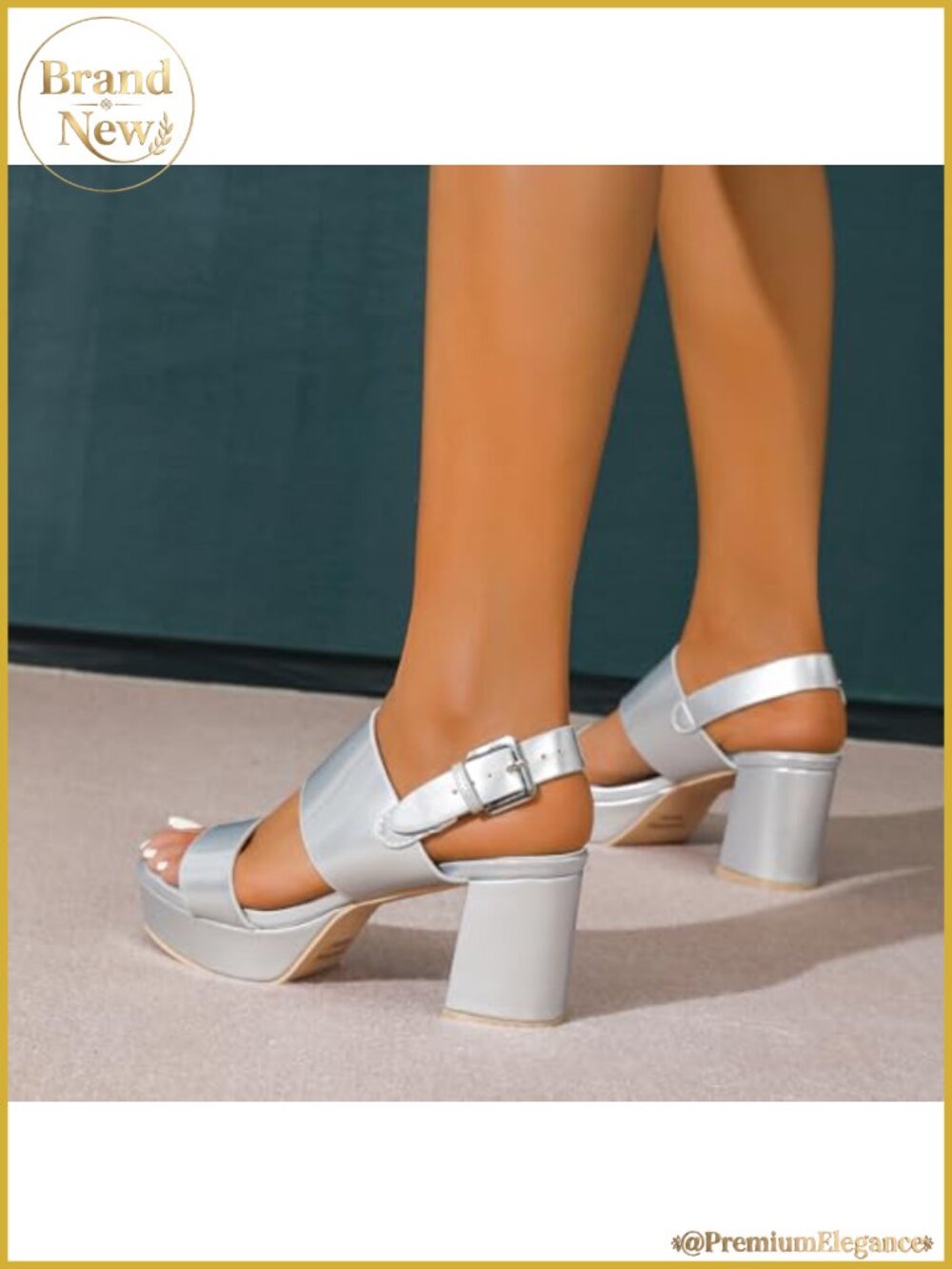 3 Inch Block Heel Platform Strap Chunky Sandals - Picture 5 of 6